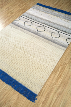 LES-1121 White Ice/Natural Off White - Patterned rectangular handmade rug by Jaipur Rugs - view 3